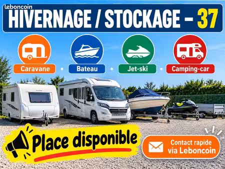 hivernage caravane camping-car bâtiment fermé 37