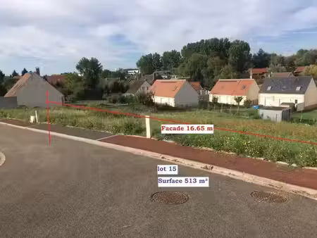 vente terrain à batir 513 m² à noyon (60400)  50 000 €
