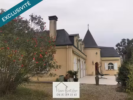 beautiful house with panoramic views of the pyrenees in a quiet park with trees and fully 