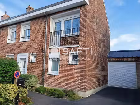 maison semi-individuelle 120 m² – 4 chambres – garage 24 m² – jardin clos 378 m²