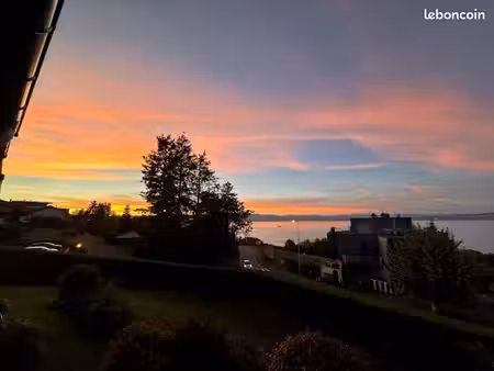 t2 meublé « prêt à vivre » vue exceptionnelle sur le lac léman  place de parking