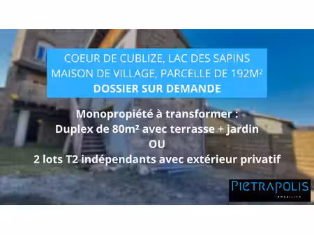 monopropriété de 80m2 sur 2 niveaux