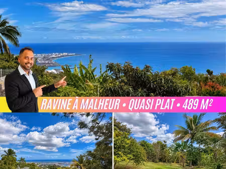 vue mer & quasi plat — terrain à bâtir 489 m² en zone ubc 
