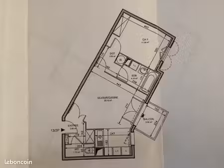 à louer moisselles appartement 2 pièces – 43 m² avec balcon & parking