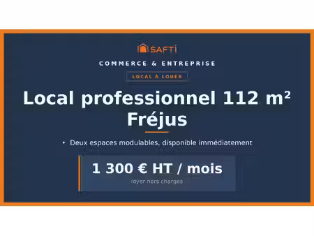 à louer : local professionnel 112 m²  fréjus