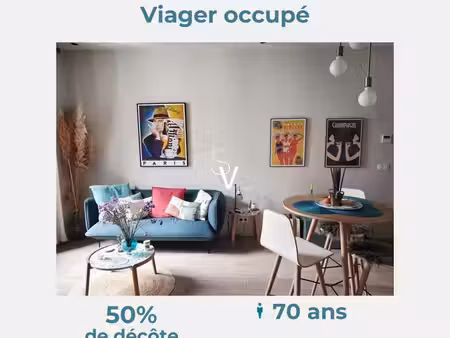 viager occupé - appartement t2 de 35 m2 - monsieur 70 ans