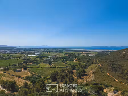 villa en pierres de bormes et sa vue mer époustouflante