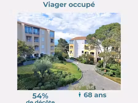 viager occupé - appartement t2 de 30 m2 avec terrasse et garage fermï¿œ - monsieur 68 ans