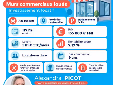 vente boutique/local commercial 117 m²