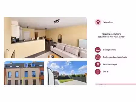 appartement à louer à meerhout pour € 920 avec 2 chambres à coucher