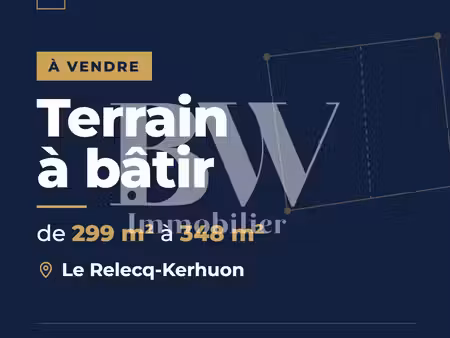terrain à vendre de 299 m² à 348 m²au relecq-kerhuon - 82 000 € à 92 000 €