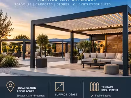 recherche terrain à louer – showroom aménagement extérieur