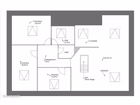 appartement à louer 130m2