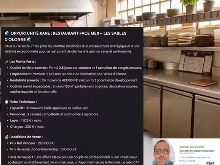 restaurant à vendre
