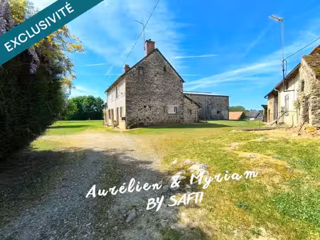 fermette en pierre avec dépendances sur 5500m²