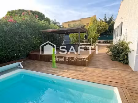 splendide villa individuelle de 90m² avec piscine et jardin à sanary-sur-mer  sans vis-à-v