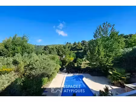 villa contemporaine avec piscine et vue dégagée à caunes-minervois