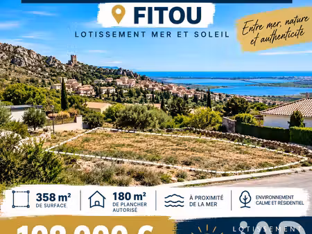 vente terrain à bâtir 358 m²