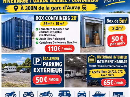box parking hivernage parking garde meuble container