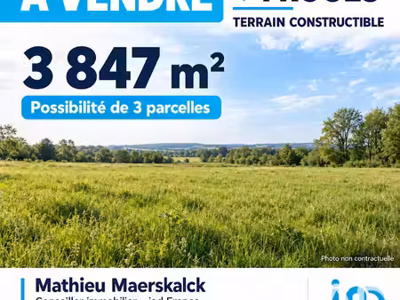 vente terrain 3847 m² à fruges (62310)  110 000 €