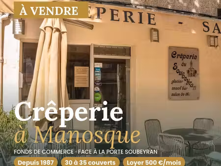 ?️ fonds de commerce – restaurant / crêperie – manosque (04)