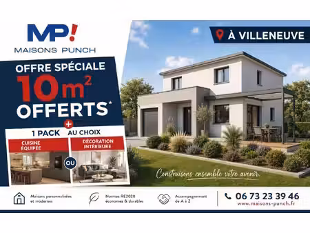 terrain avec maison neuf à vendre