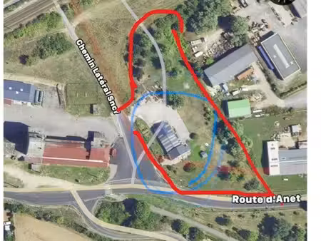 3000m² bord d62 - guainville 28260 - local pmr 110m² + maison + 300m² béton+800m parking -