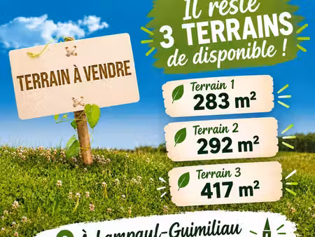 terrain 417 m² lampaul-guimiliau