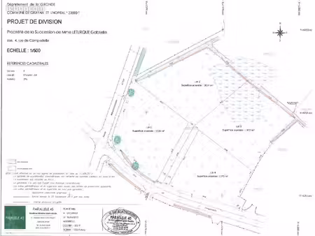 vend ensemble foncier d'une superficie totale de 5 396 m² entièrement situé en zone constr