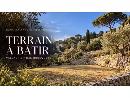 terrain à bâtir – vallauris  secteur des bas brusquets – 921 m²