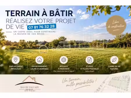 terrain constructible neuf à vendre