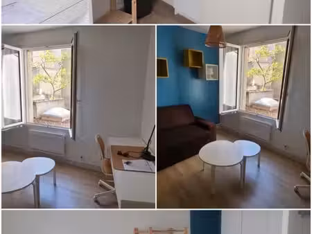 studio meublé 19 m² + garage box fermé en option