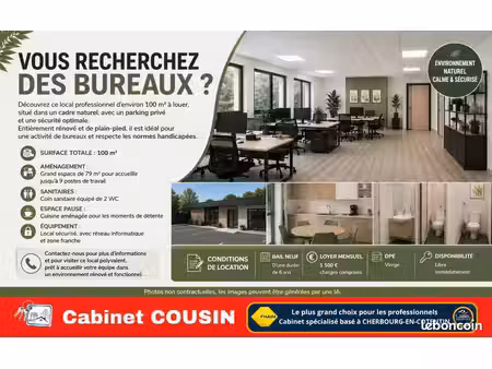bureaux 100 m²