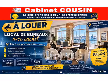 bureaux 65 m²
