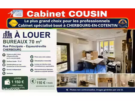 bureaux 70 m²