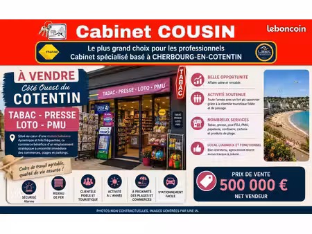 fonds de commerce tabac  presse  pmu 70 m²