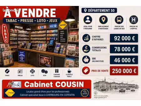 fonds de commerce tabac cherbourg