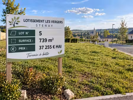 stenay 55700 terrain à bâtir viabilisé 739 m² lot n° 5 | lotissement les vergers | 37 255 