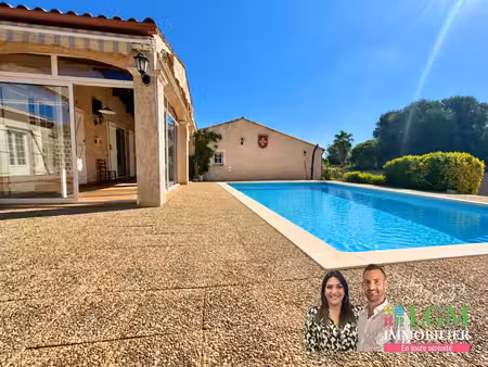 fabrègues – 165 m² • 5 chambres • piscine • plus de 1000 m² au calme absolu