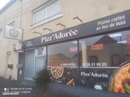 fonds de commerce restaurant/ pizzeria à emporter-axe principal-port à binson 51700