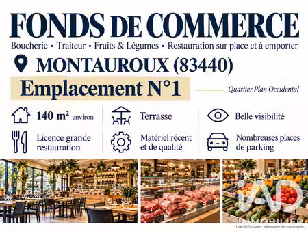 vente boucherie  charcuterie 140 m²