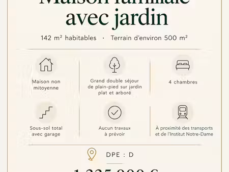 vente maison traditionnelle 6 pièces