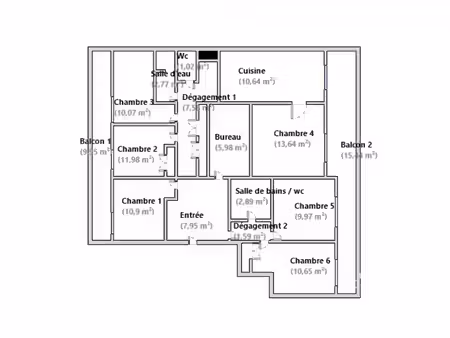 vente appartement 6 pièces 110 m² à montpellier (34000)  106 000 €