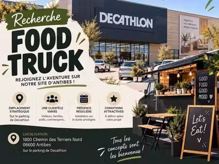 emplacement food truck – parking decathlon (antibes 06)