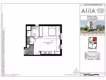 studio 1 pièce 35 m²