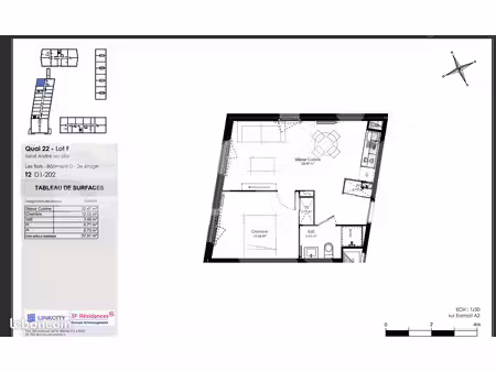 appartement 2 pièces 37 m²
