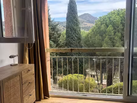 collioure studio meuble avec loggia et parking
