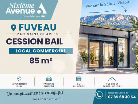 fuveau  zac saint charles  local commercial 85 m²