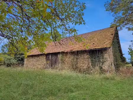 corrèze. près d'uzerche. grange en pierre avec un jardin de 1 395 m² et un terrain boisé à