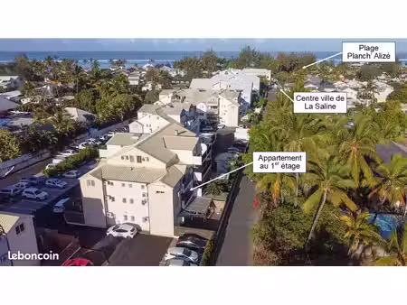 t2 meublé 52 m² + varangue 12 m² – 300 m plage – la saline-les-bains